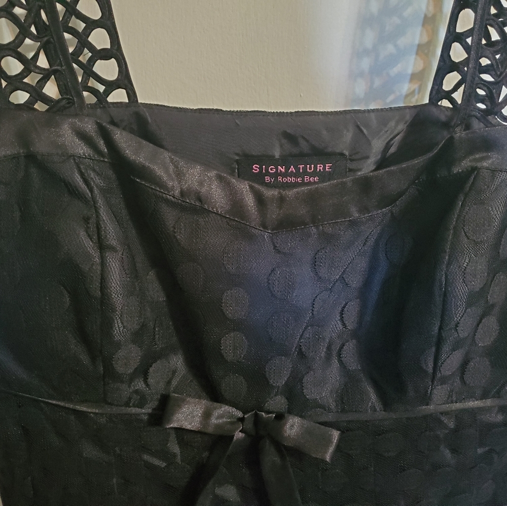 signature by robbie bee black dress sz 12